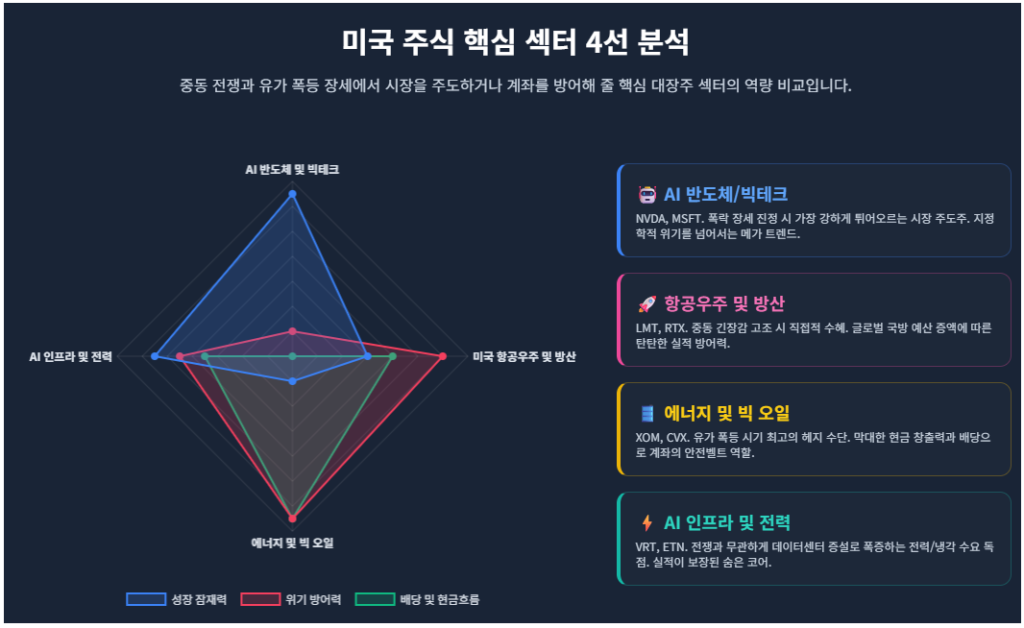 중동전쟁매수전략 미국주식핵심섹터
