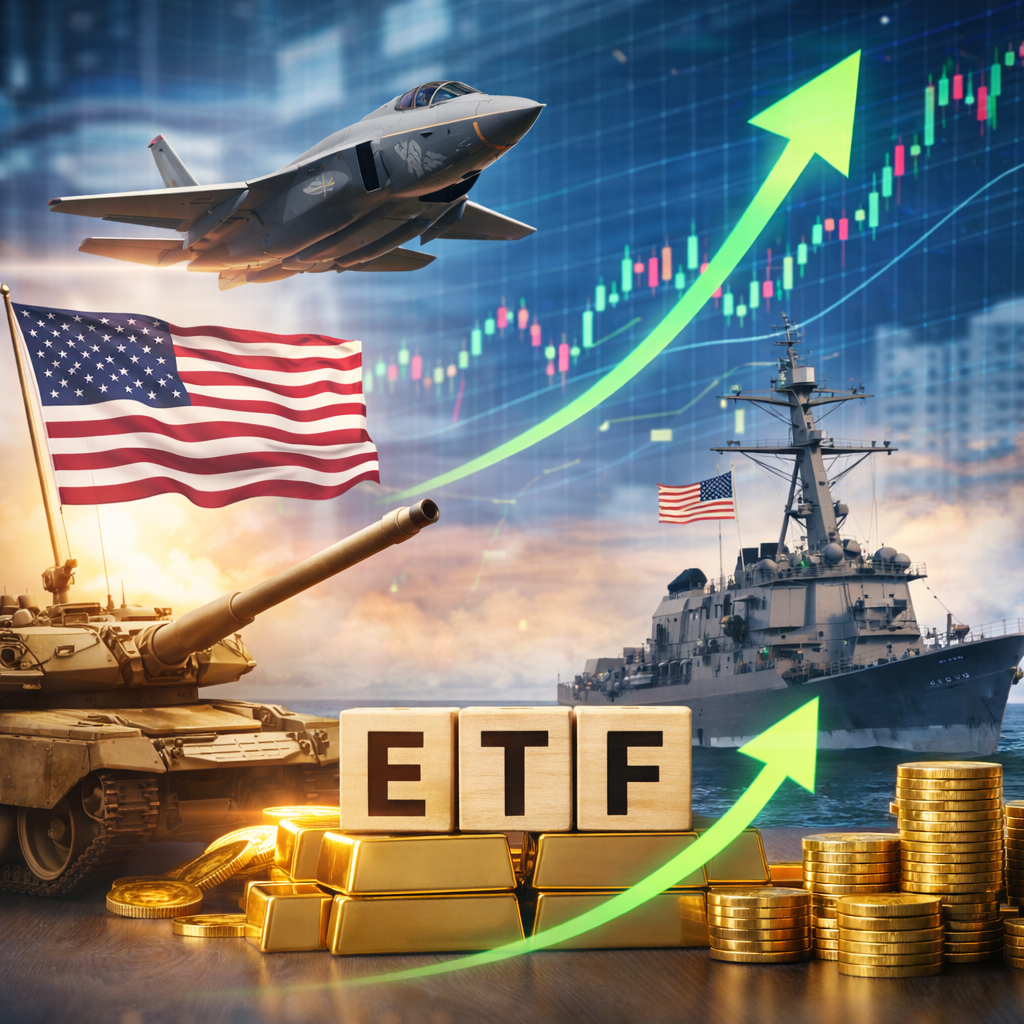 미국 방산주 ETF 상승 흐름을 보여주는 이미지