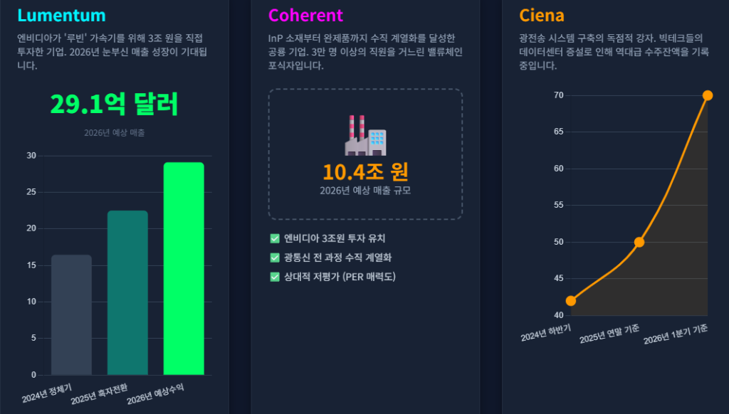 미국 광통신 주식 인포그래픽